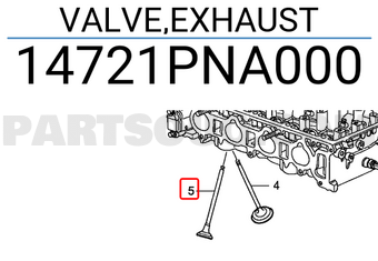 Honda 14721PNA000 VALVE,EXHAUST
