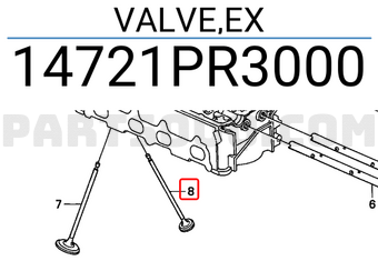 Honda 14721PR3000 VALVE,EX