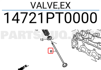 Honda 14721PT0000 VALVE,EX