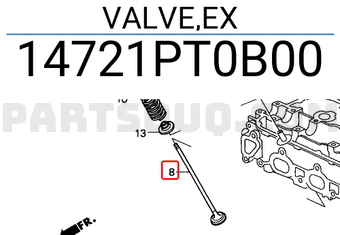 Honda 14721PT0B00 VALVE,EX