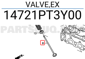 Honda 14721PT3Y00 VALVE,EX