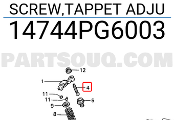 Honda 14744PG6003 SCREW,TAPPET ADJU