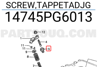 Honda 14745PG6013 SCREW,TAPPETADJG