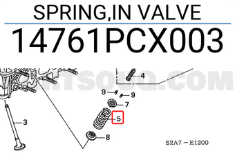 Honda 14761PCX003 SPRING,IN VALVE