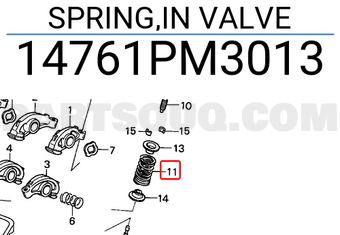 Honda 14761PM3013 SPRING,IN VALVE