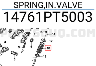 Honda 14761PT5003 SPRING,IN.VALVE
