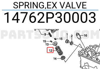Honda 14762P30003 SPRING,EX VALVE