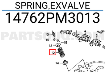 Honda 14762PM3013 SPRING,EXVALVE