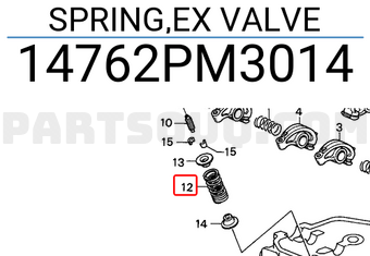 Honda 14762PM3014 SPRING,EX VALVE
