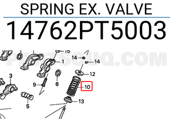 Honda 14762PT5003 SPRING EX. VALVE