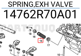 Honda 14762R70A01 SPRING,EXH VALVE