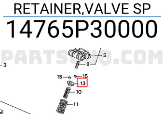 Honda 14765P30000 RETAINER,VALVE SP