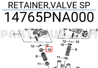 Honda 14765PNA000 RETAINER,VALVE SP