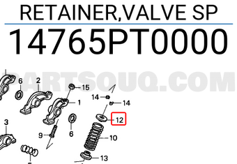 Honda 14765PT0000 RETAINER,VALVE SP