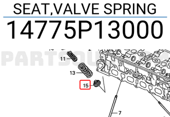 Honda 14775P13000 SEAT,VALVE SPRING
