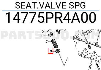 Honda 14775PR4A00 SEAT,VALVE SPG