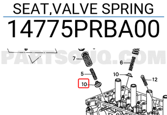 Honda 14775PRBA00 SEAT,VALVE SPRING