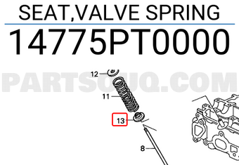 Honda 14775PT0000 SEAT,VALVE SPRING