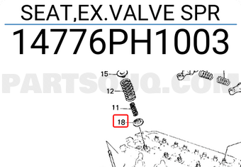 Honda 14776PH1003 SEAT,EX.VALVE SPR