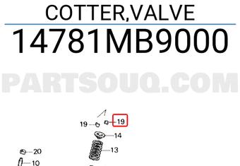 Honda 14781MB9000 COTTER,VALVE