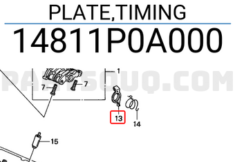 Honda 14811P0A000 PLATE,TIMING