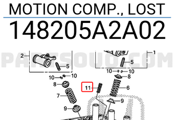 Honda 148205A2A02 MOTION COMP., LOST