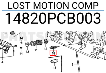 Honda 14820PCB003 LOST MOTION COMP