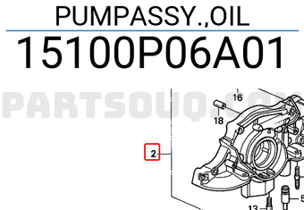 Honda 15100P06A01 PUMPASSY.,OIL