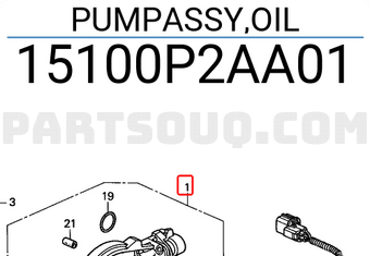 Honda 15100P2AA01 PUMPASSY,OIL