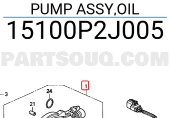 Honda 15100P2J005 PUMP ASSY,OIL