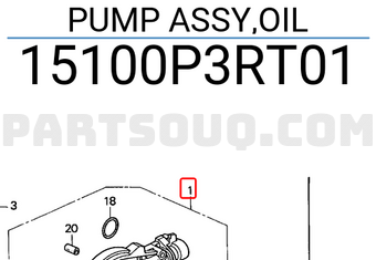 Honda 15100P3RT01 PUMP ASSY,OIL