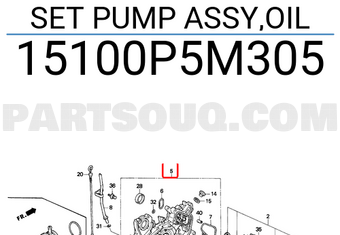 Honda 15100P5M305 SET PUMP ASSY,OIL