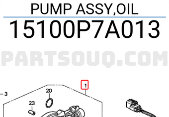 Honda 15100P7A013 PUMP ASSY,OIL