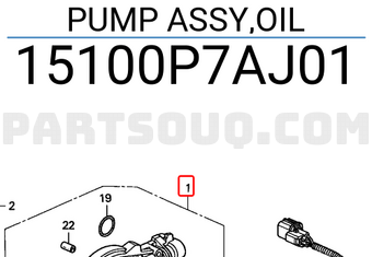 Honda 15100P7AJ01 PUMP ASSY,OIL