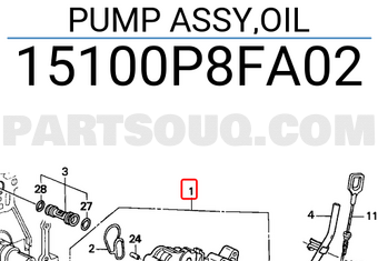Honda 15100P8FA02 PUMP ASSY,OIL