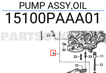 Honda 15100PAAA01 PUMP ASSY,OIL