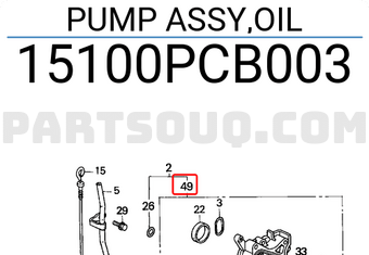 Honda 15100PCB003 PUMP ASSY,OIL