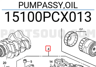Honda 15100PCX013 PUMPASSY,OIL