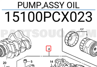 Honda 15100PCX023 PUMP,ASSY OIL