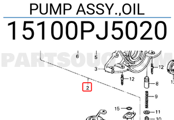 Honda 15100PJ5020 PUMP ASSY.,OIL
