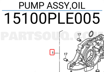 Honda 15100PLE005 PUMP ASSY,OIL
