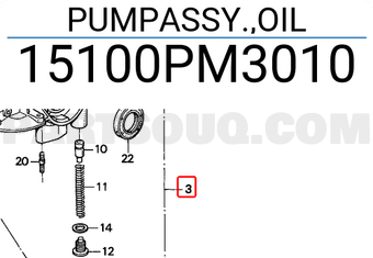 Honda 15100PM3010 PUMPASSY.,OIL