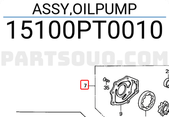 Honda 15100PT0010 ASSY,OILPUMP