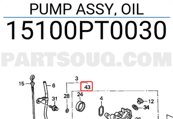 Honda 15100PT0030 PUMP ASSY, OIL