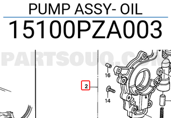 Honda 15100PZA003 PUMP ASSY- OIL