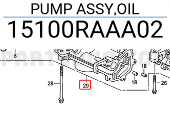 Honda 15100RAAA02 PUMP ASSY,OIL