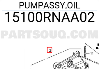 Honda 15100RNAA02 PUMPASSY,OIL