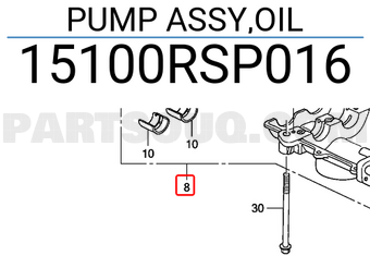 Honda 15100RSP016 PUMP ASSY,OIL