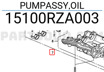Honda 15100RZA003 PUMPASSY,OIL