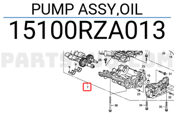 Honda 15100RZA013 PUMP ASSY,OIL
